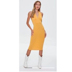 Orange halter dress